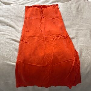 Madewell satin midi skirt